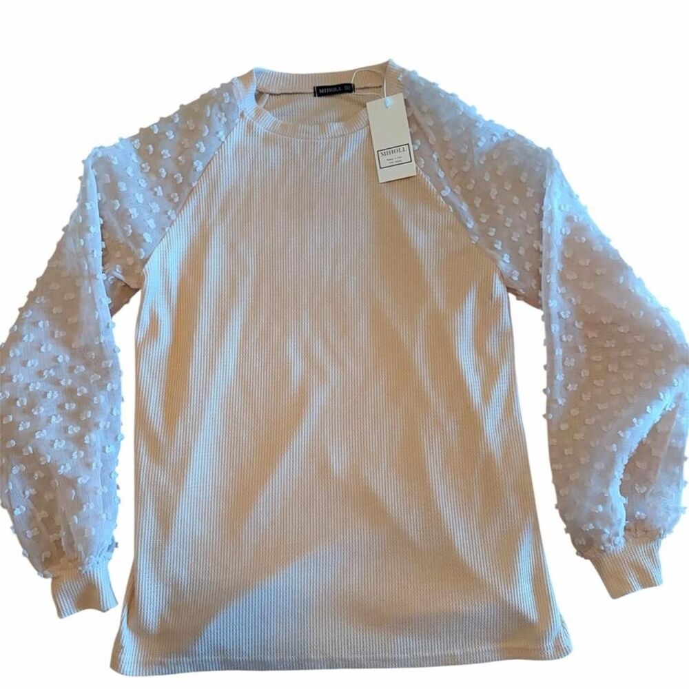 Miusol Women's White and Pink Shirt